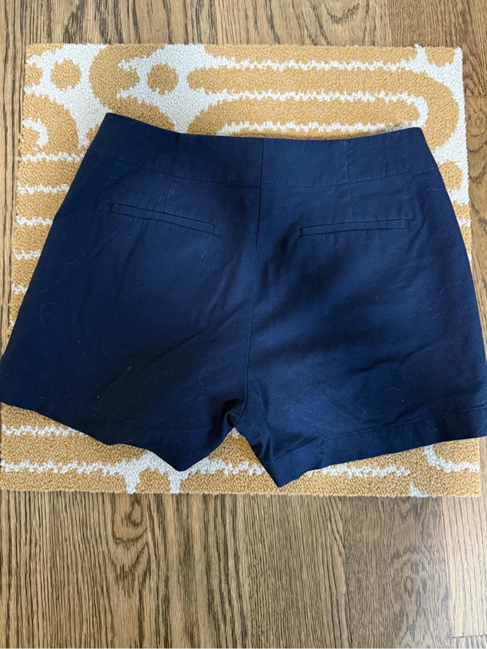 J. Crew Navy High-Waist Sailor-Style Shorts with Gold Buttons